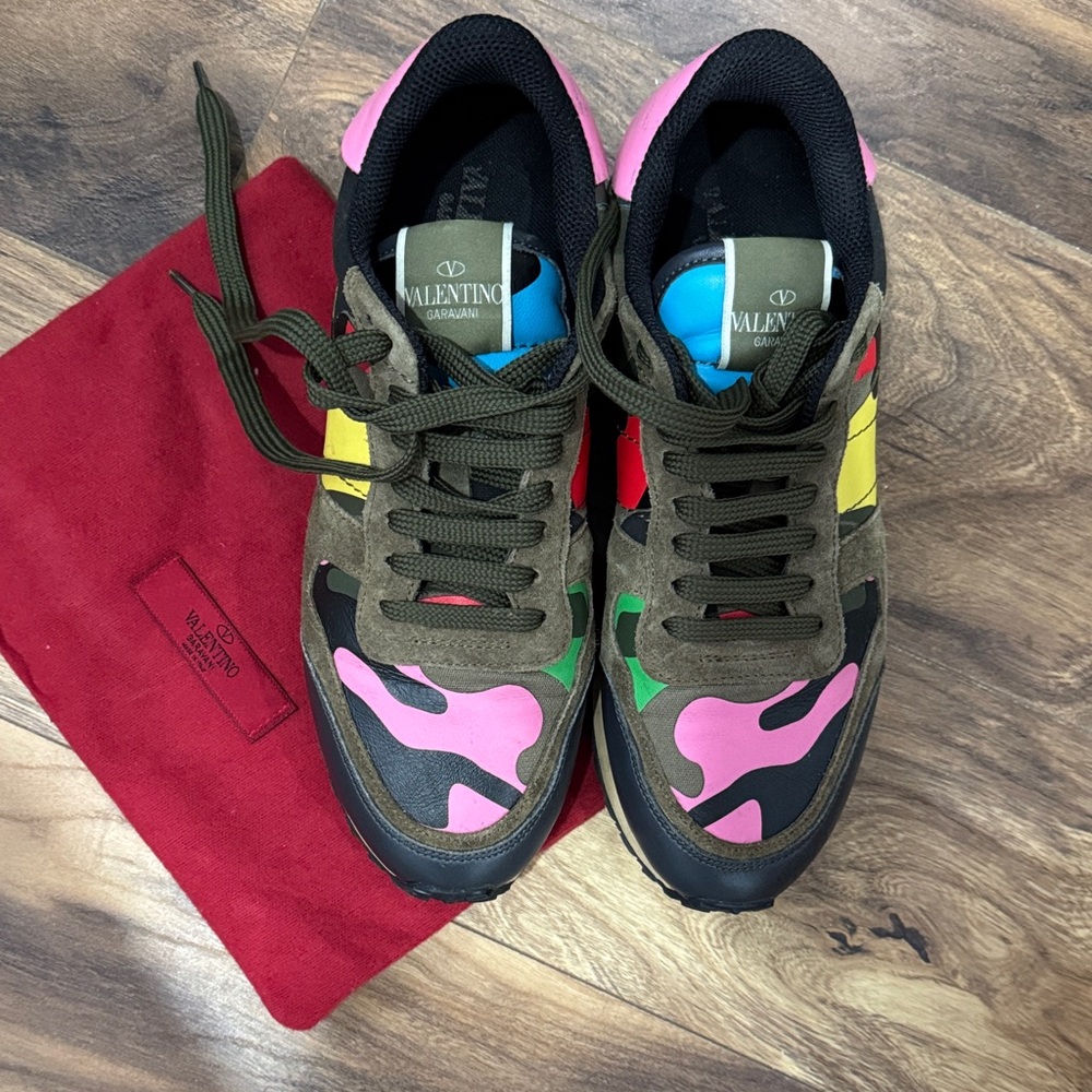 Valentino Colorful Camouflage Sneakers